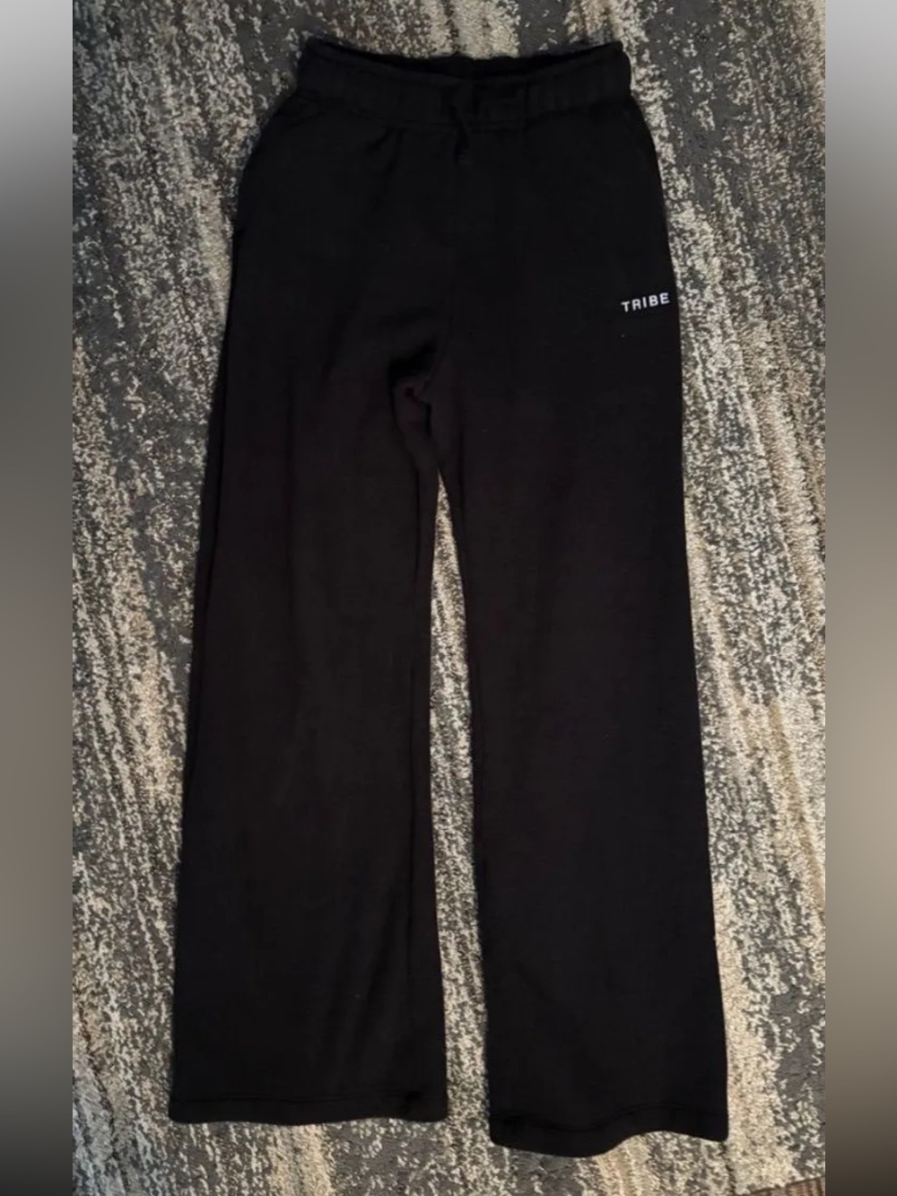 TRIBE Kelley Black Wide Leg Butter Sweatpants